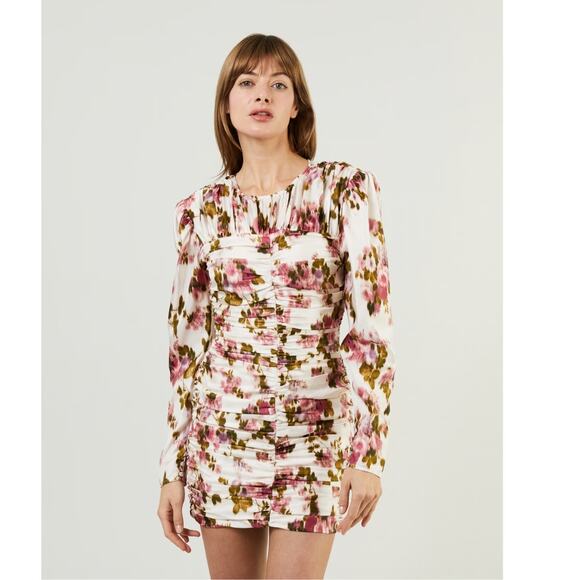 The Garment Sevilla Silk Mini Dress 8 Floral NEW - Picture 10 of 11